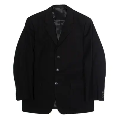 TRUNKS Mens Blazer Jacket Black Wool 90s L