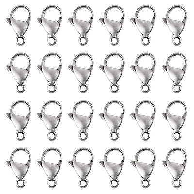100Pcs 304 Stainless Steel Lobster Claw Clasps