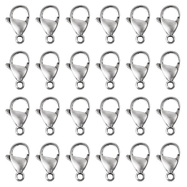 100Pcs 304 Stainless Steel Lobster Claw Clasps