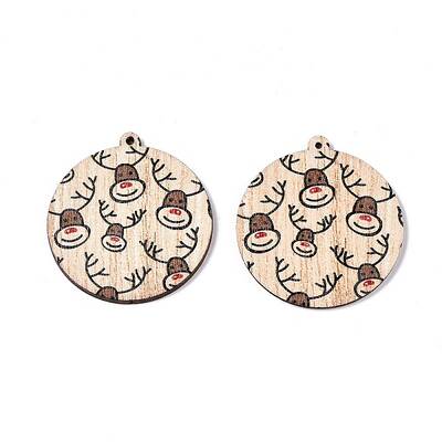 Printed Poplar Wood Pendants