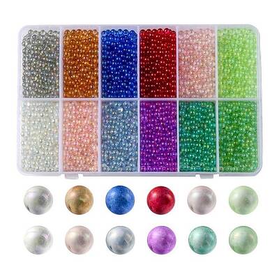 240G 12 Colors DIY 3D Nail Art Decoration Mini Glass Beads