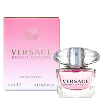 Versace Bright Crystal Eau de Toilette Mini 0.17 oz (5ml) - Floral & Fruity Notes, Timeless Fragrance for Women