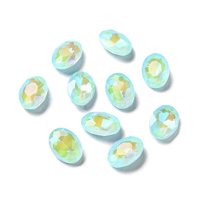 Mocha Fluorescent Style Glass Rhinestone Cabochons