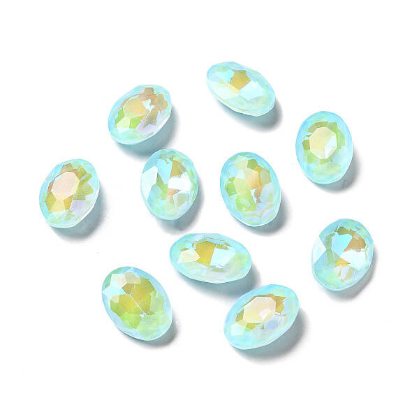 Mocha Fluorescent Style Glass Rhinestone Cabochons