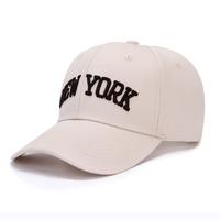 New York Embroidery Baseball Cap for Men and Women - 100% Cotton Adjustable Dad Hat in MS Beige, Unisex, All Seasons, Youth S...