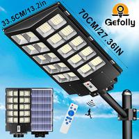 Gefolly SL-5500W IP67 320800LM Solar Street Light - Dusk To Dawn Motion Sensor Path Light With Remote Control, Lithium Batter...