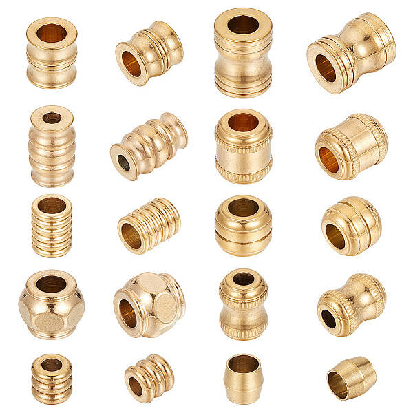 10Pcs 10 Style 304 Stainless Steel Beads