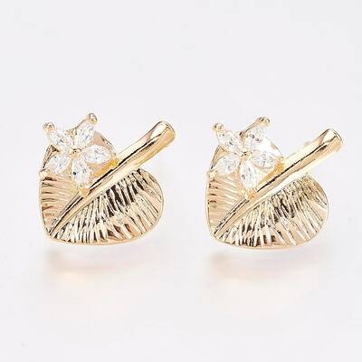 Brass Stud Earring Findings