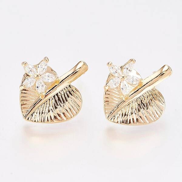 Brass Stud Earring Findings