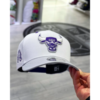 Purple White Embroidered Cotton Trucker Hat Adjustable Metal Buckle Back Closure, Lightweight and Durable, Suitable for Daily...