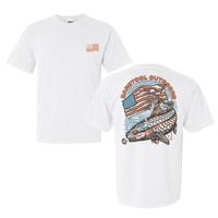 Barstool Outdoors Red Fish Graphic T-Shirt - Perfect for Fishing Enthusiasts and Outdoor Adventures