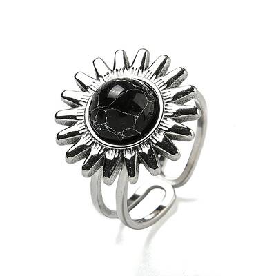 Sun 304 Stainless Steel Open Cuff Rings