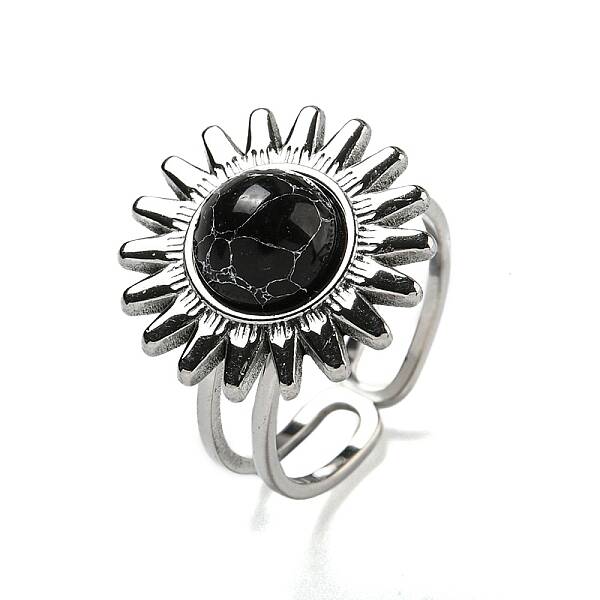 Sun 304 Stainless Steel Open Cuff Rings