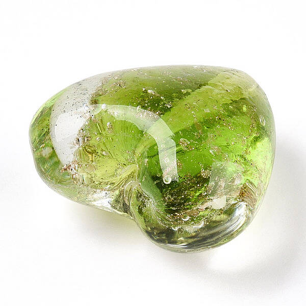 Luminous Handmade Gold Sand Lampwork Beads
