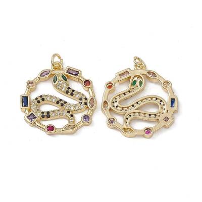 Brass Colorful Cubic Zirconia Pendants