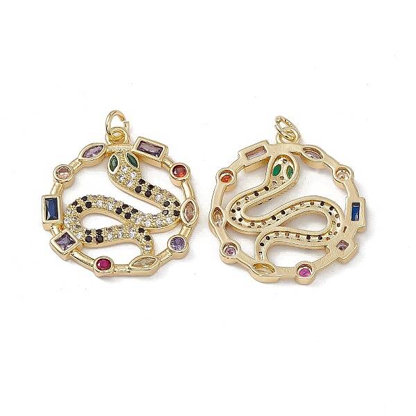 Brass Colorful Cubic Zirconia Pendants