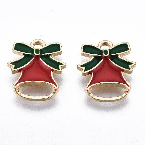 Light Gold Plated Alloy Enamel Pendants