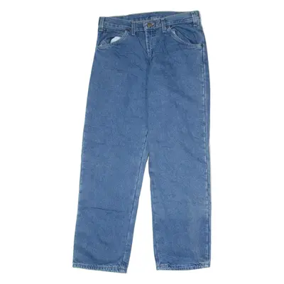 DICKIES Blanket Lined Workwear Mens Jeans Blue Regular Straight W32 L30