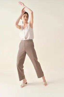 Convertible Crop Pant - Dark Taupe | Size: S