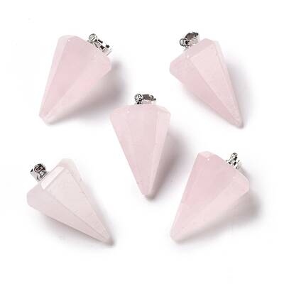 Natural Rose Quartz Pendants