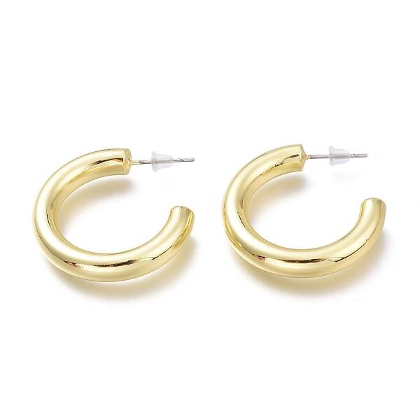 Brass Half Hoop Earrings