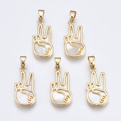 Brass with Natural Sea Shell Pendants