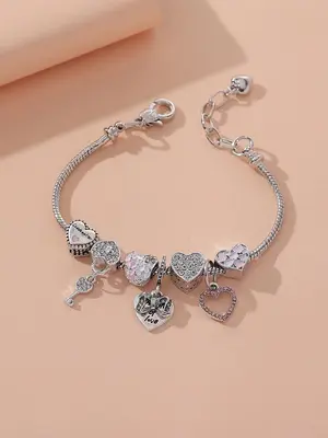 2024 New Trendy Rhinestone Matching Bracelet, Fashion Accessories for Wedding Engagement Bridesmaid Costume Dress Prom Party ...