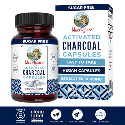 MaryRuth's Activated Charcoal Capsules - Derived from Coconut Shells - Vegan Capsules - Non-GMO Project Verified - Gluten Fre...