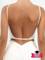 Women's Solid Color Wireless Backless Bra, Minimalist Comfortable Breathable Multiway Bras for Daily Wear, Soft Lingerie for ...
