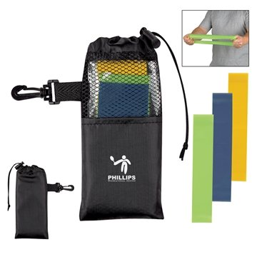 25 Promotional Strength Resistance Band Set - Multi-Weight