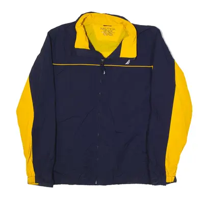 NAUTICA 14-16 Rain Jacket Blue Nylon Boys L