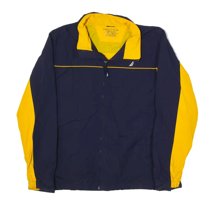 NAUTICA 14-16 Rain Jacket Blue Nylon Boys L