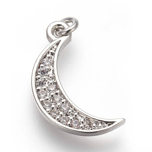 Brass Micro Pave Cubic Zirconia Charms