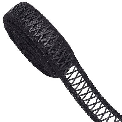BENECREAT 10 Yards Black PU Leather Ribbon