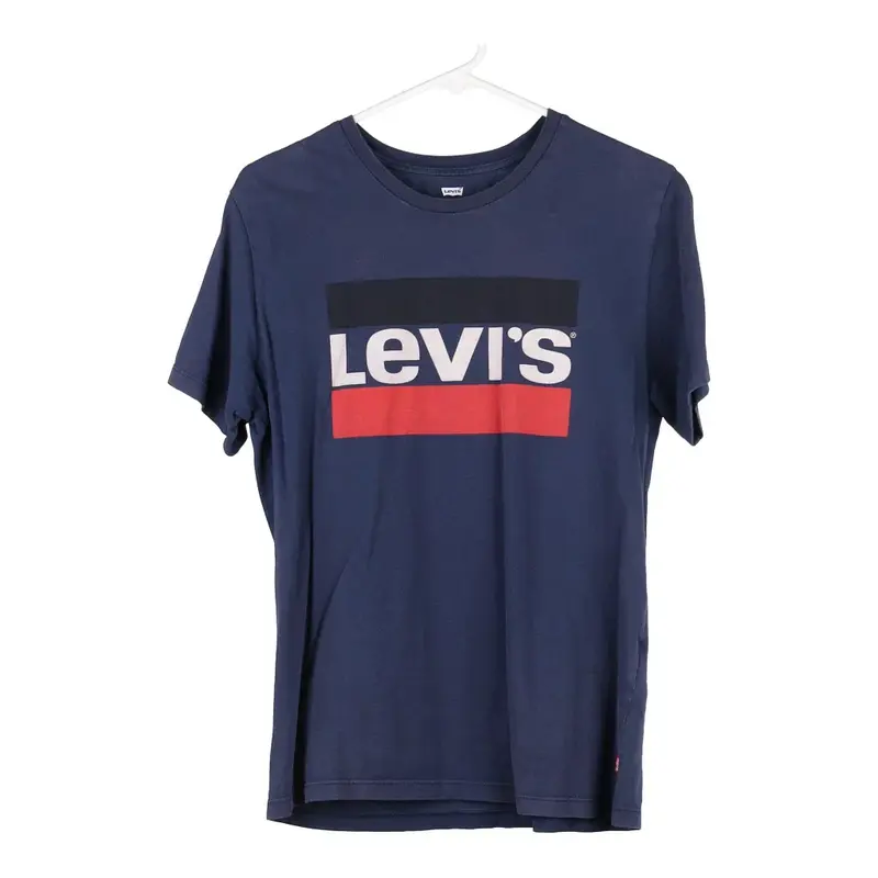 Levis Spellout T-Shirt - Medium Blue Cotton