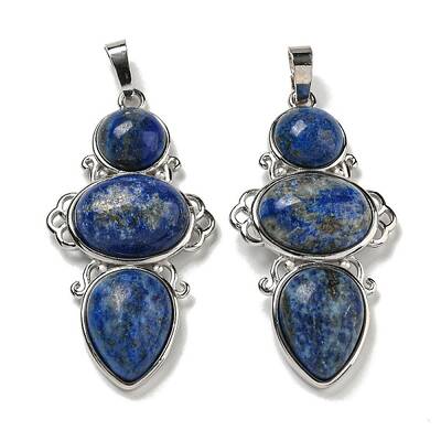 Natural Dyed Lapis Lazuli Pendants