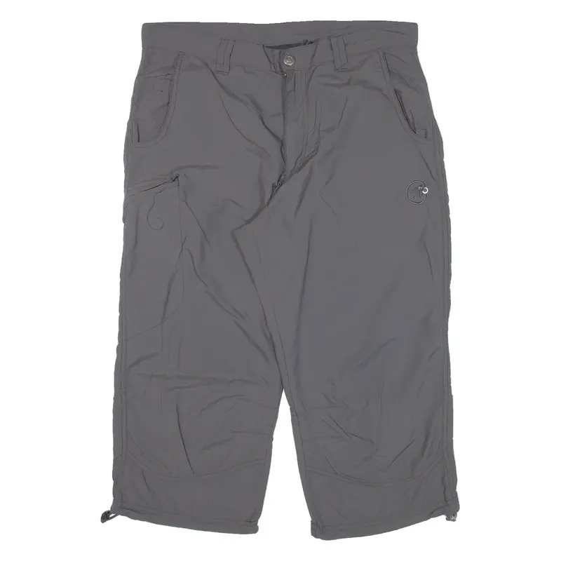 MAMMUT Cropped Womens Trousers Grey Relaxed Straight W32 L20