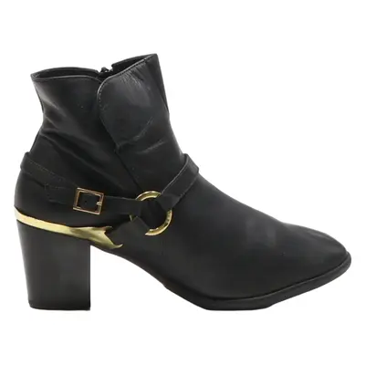 GABOR Ankle Boots Black Leather Womens UK 7