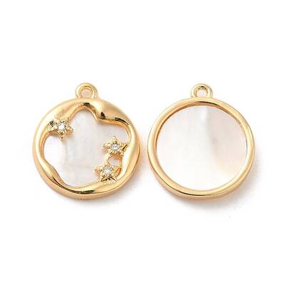 Brass Micro Pave Cubic Zirconia Charms