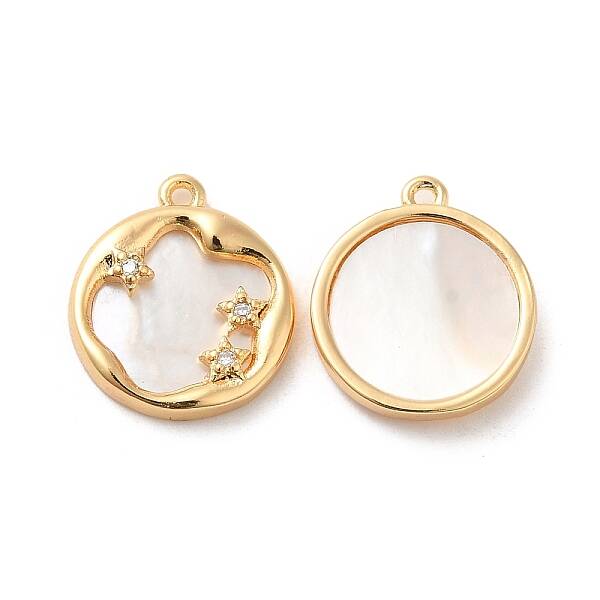 Brass Micro Pave Cubic Zirconia Charms