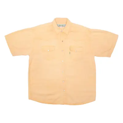 UNDERGROUND Mens Plain Shirt Orange L