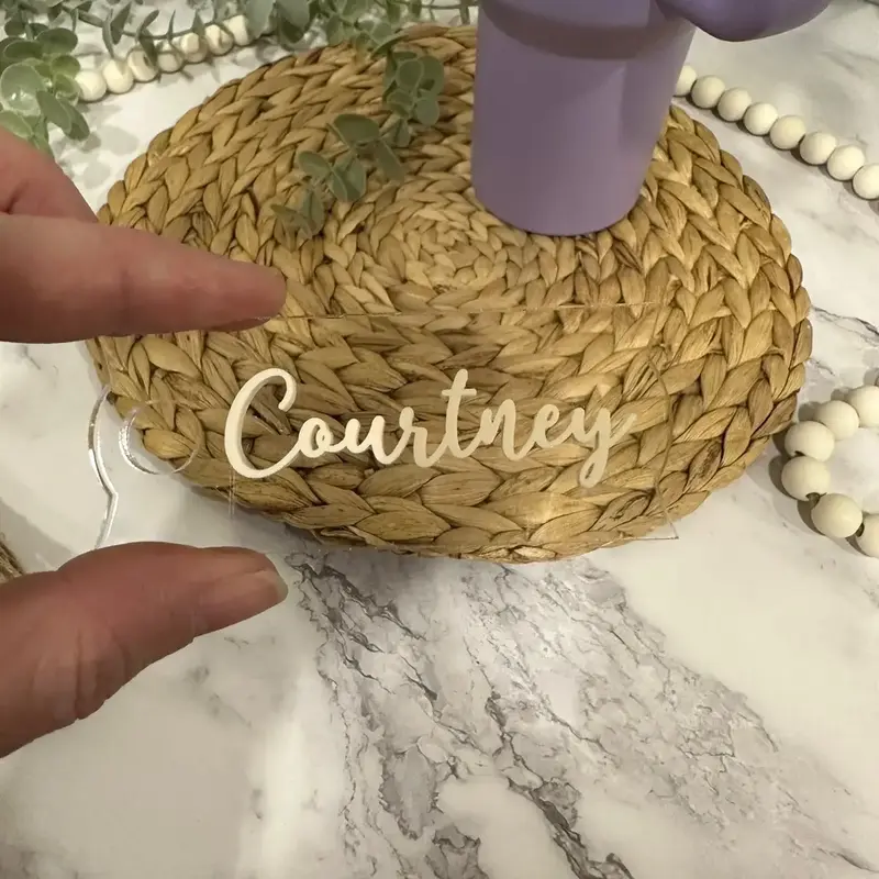 Tumbler Cup Topper - Clear Acrylic Drinkware Mug