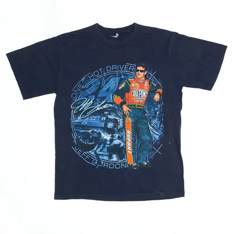 NASCAR Jeff Gordon Motor Racing 2003 T-Shirt Blue Short Sleeve Mens S