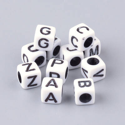 Opaque Horizontal Hole Acrylic Beads