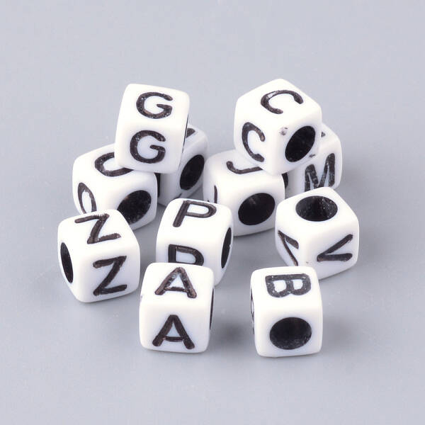 Opaque Horizontal Hole Acrylic Beads