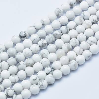 Natural Howlite Beads Strands