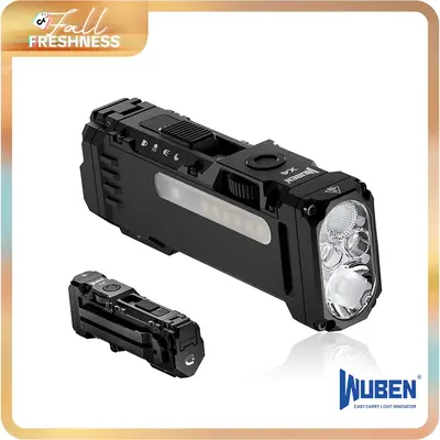 【NEW LAUNCH】WUBEN X4 1500 lumens Multi-Function LED Flat Flashlight, RGB Mood Light & Side Camping Lamp, Instant-On Tail ...