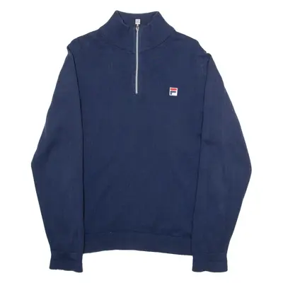 FILA Mens Fleece Blue 1/4 Zip M
