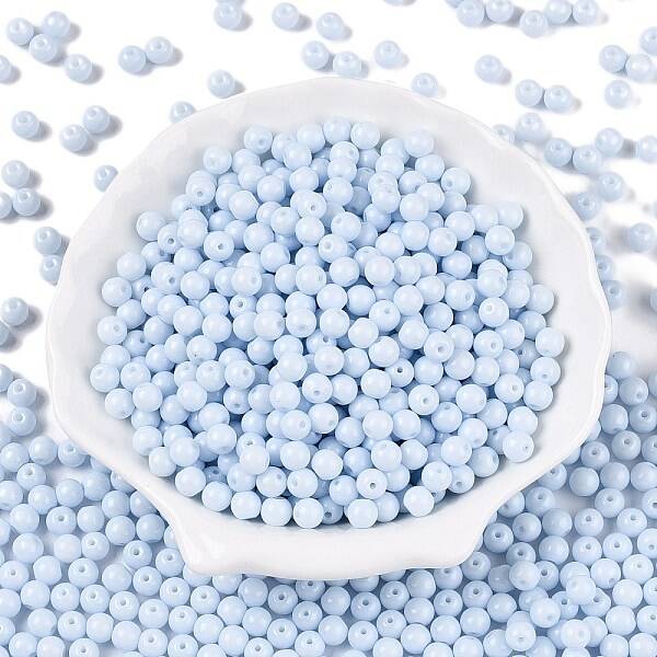 Opaque Baking Painted Glass Beads