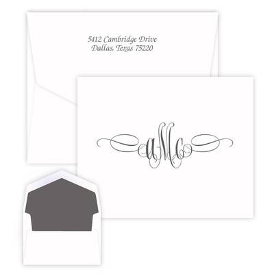 Sienna Monogram Note - Raised Ink